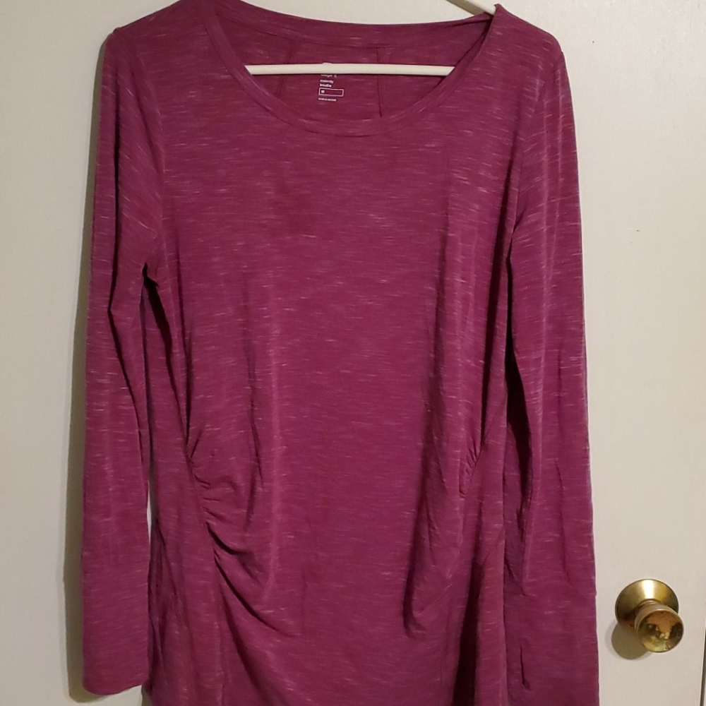 Gap Fit women's M fusia maternity long sleeve shirt